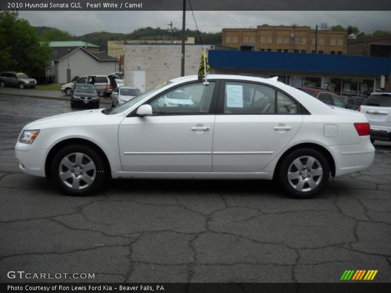 Pearl White / Camel 2010 Hyundai Sonata GLS