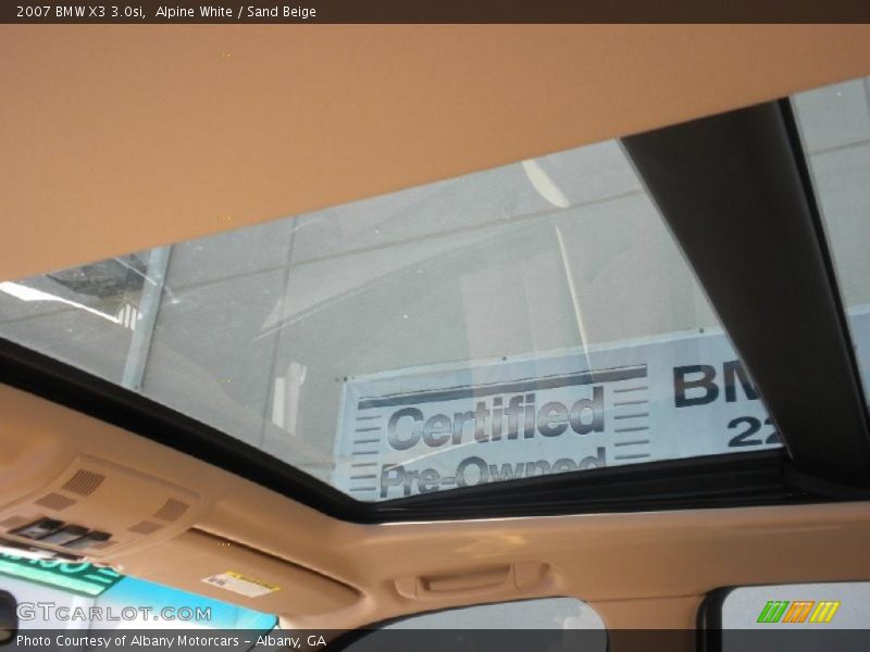 Alpine White / Sand Beige 2007 BMW X3 3.0si