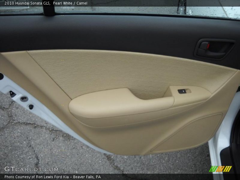 Pearl White / Camel 2010 Hyundai Sonata GLS