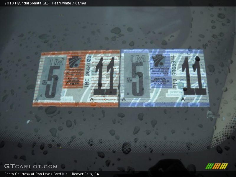 Pearl White / Camel 2010 Hyundai Sonata GLS