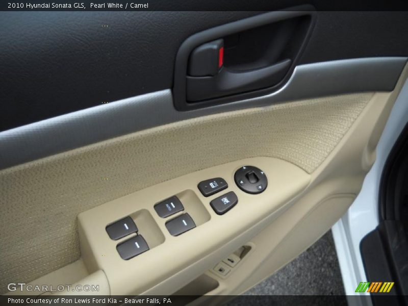 Pearl White / Camel 2010 Hyundai Sonata GLS
