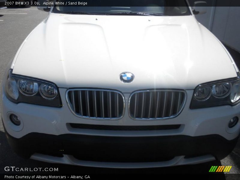 Alpine White / Sand Beige 2007 BMW X3 3.0si