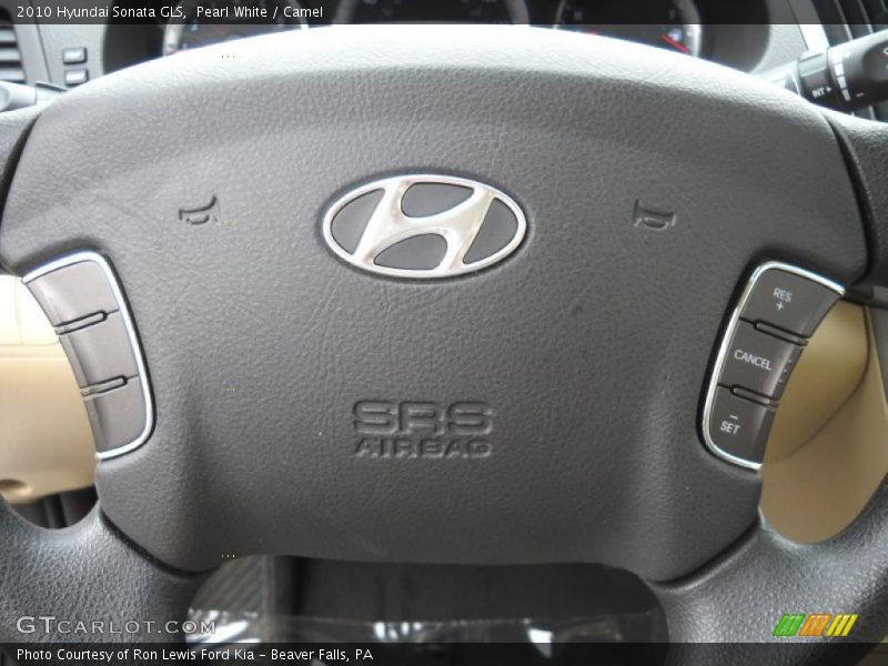 Pearl White / Camel 2010 Hyundai Sonata GLS