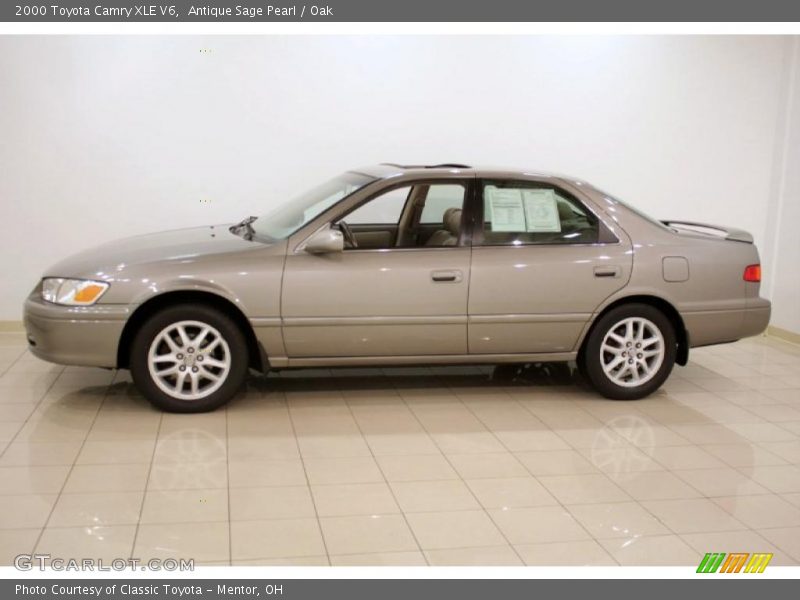 Antique Sage Pearl / Oak 2000 Toyota Camry XLE V6