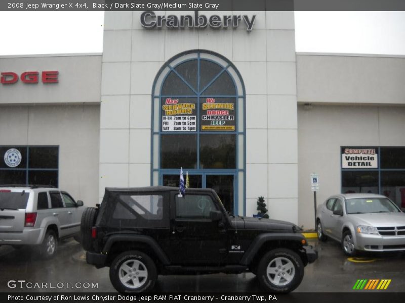 Black / Dark Slate Gray/Medium Slate Gray 2008 Jeep Wrangler X 4x4