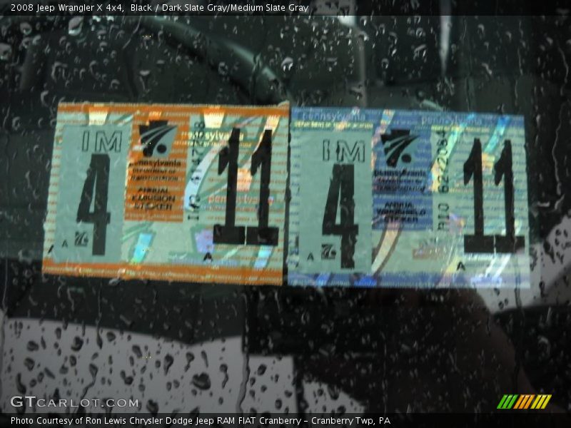 Black / Dark Slate Gray/Medium Slate Gray 2008 Jeep Wrangler X 4x4
