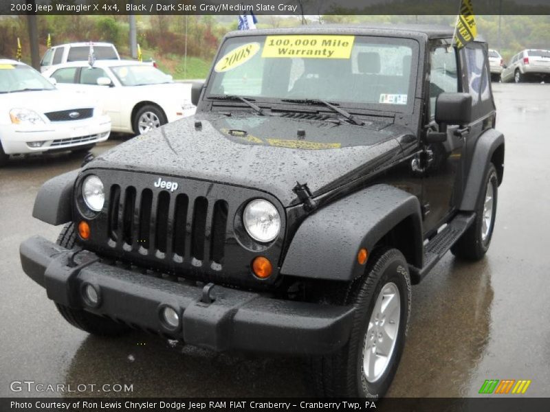 Black / Dark Slate Gray/Medium Slate Gray 2008 Jeep Wrangler X 4x4