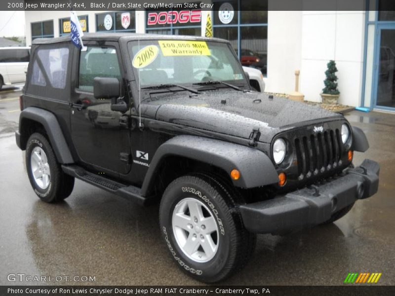 Black / Dark Slate Gray/Medium Slate Gray 2008 Jeep Wrangler X 4x4