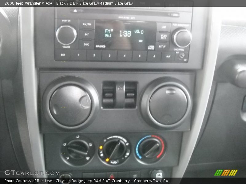 Black / Dark Slate Gray/Medium Slate Gray 2008 Jeep Wrangler X 4x4