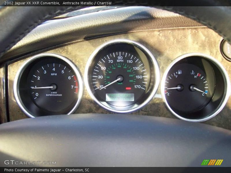 Anthracite Metallic / Charcoal 2002 Jaguar XK XKR Convertible