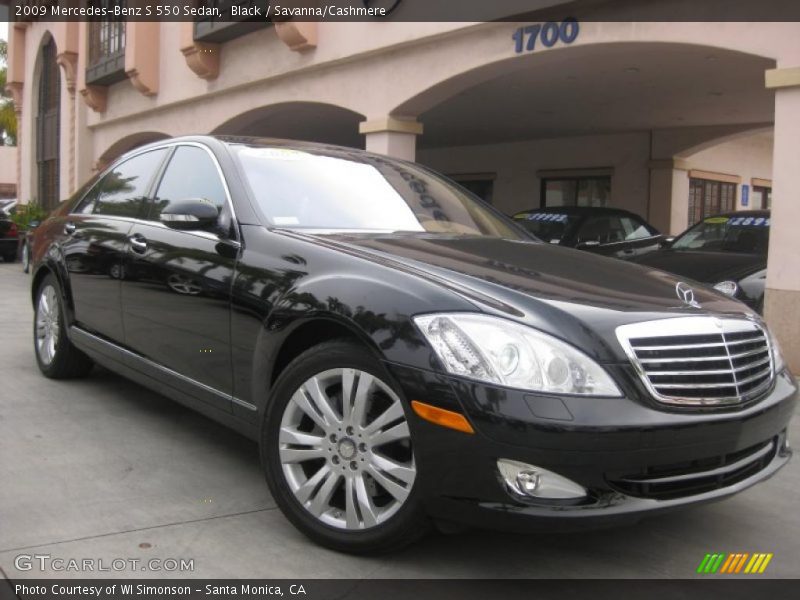 Black / Savanna/Cashmere 2009 Mercedes-Benz S 550 Sedan