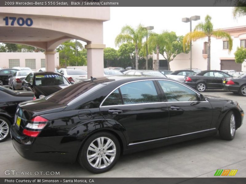 Black / Savanna/Cashmere 2009 Mercedes-Benz S 550 Sedan