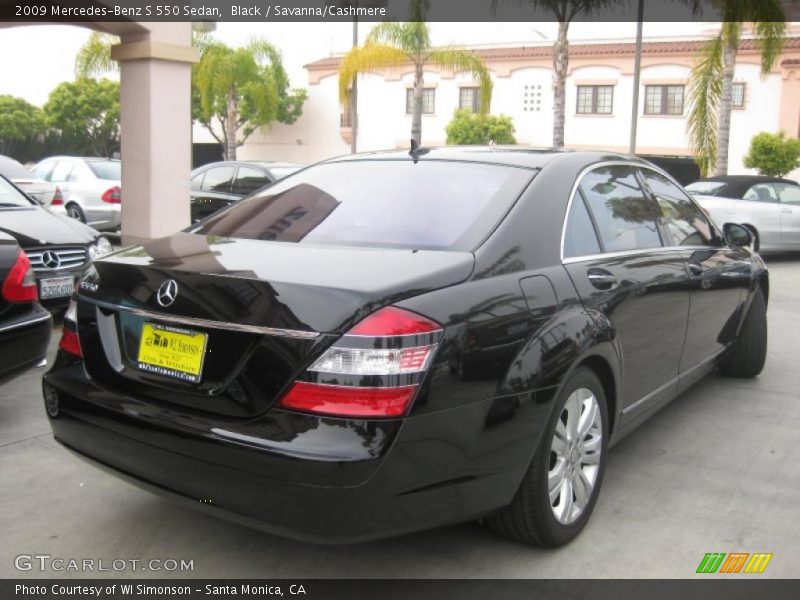 Black / Savanna/Cashmere 2009 Mercedes-Benz S 550 Sedan