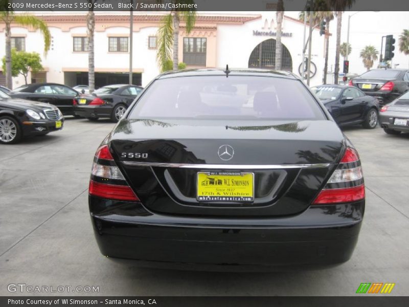 Black / Savanna/Cashmere 2009 Mercedes-Benz S 550 Sedan