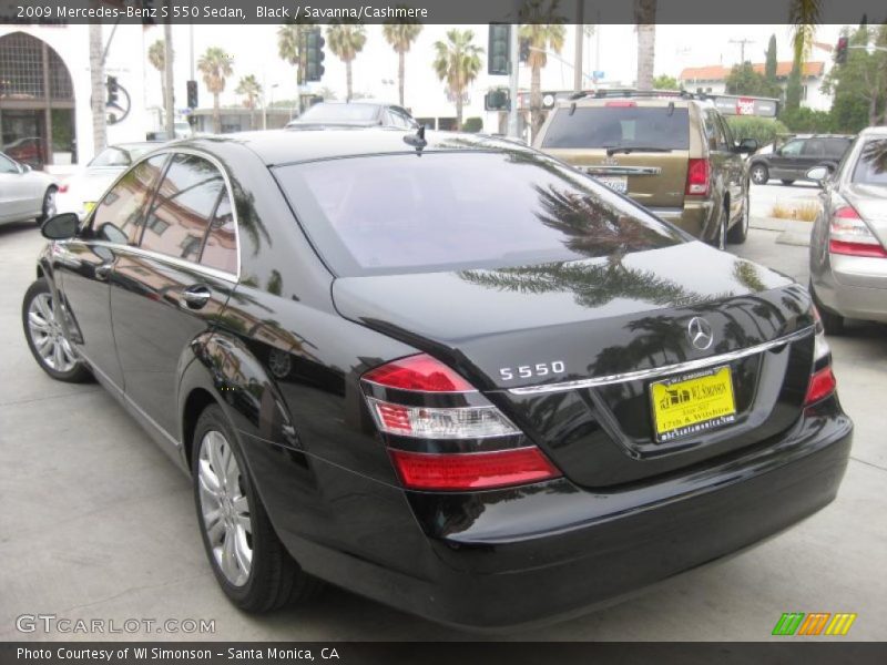 Black / Savanna/Cashmere 2009 Mercedes-Benz S 550 Sedan