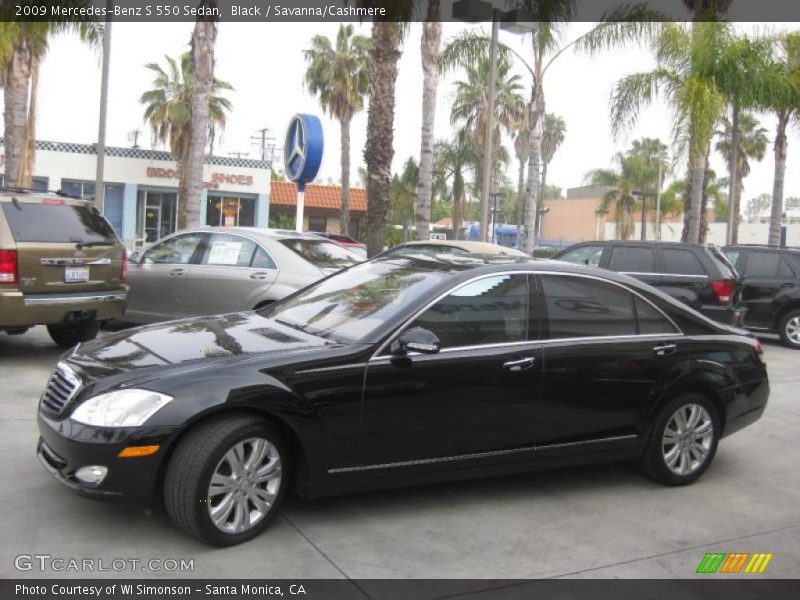 Black / Savanna/Cashmere 2009 Mercedes-Benz S 550 Sedan