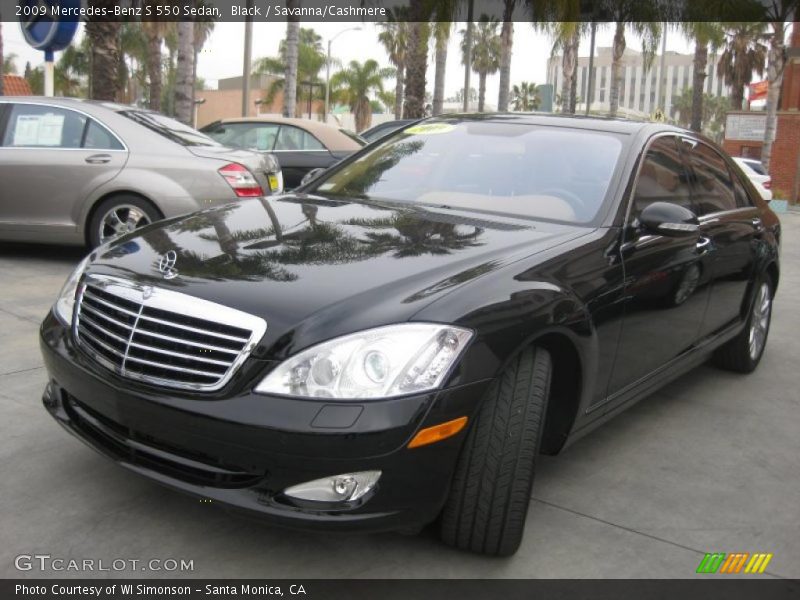 Black / Savanna/Cashmere 2009 Mercedes-Benz S 550 Sedan