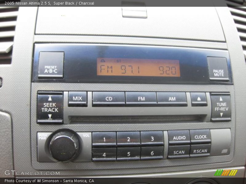 Super Black / Charcoal 2005 Nissan Altima 2.5 S