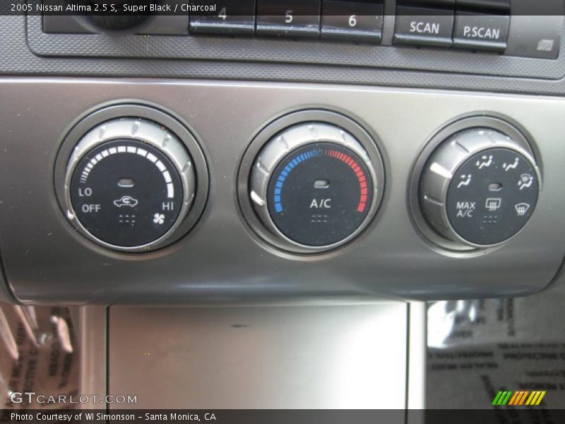 Super Black / Charcoal 2005 Nissan Altima 2.5 S