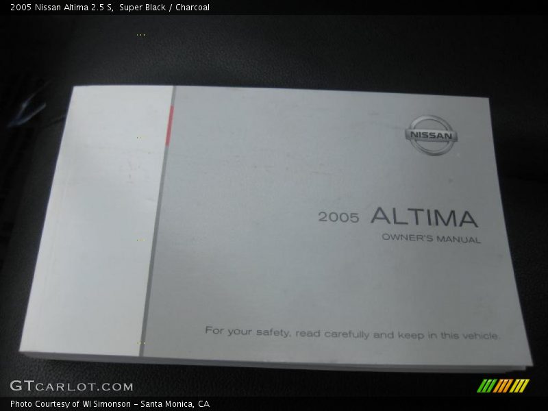Super Black / Charcoal 2005 Nissan Altima 2.5 S