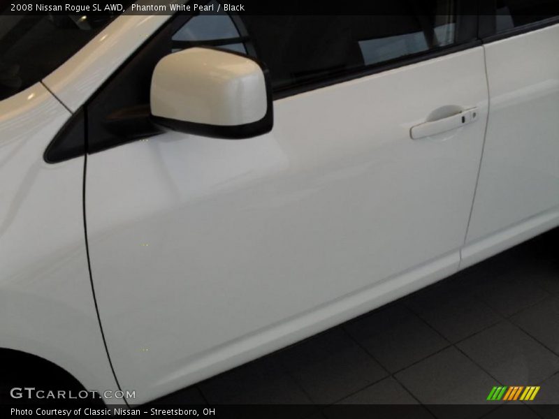 Phantom White Pearl / Black 2008 Nissan Rogue SL AWD