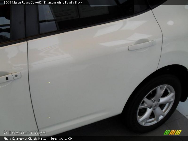 Phantom White Pearl / Black 2008 Nissan Rogue SL AWD