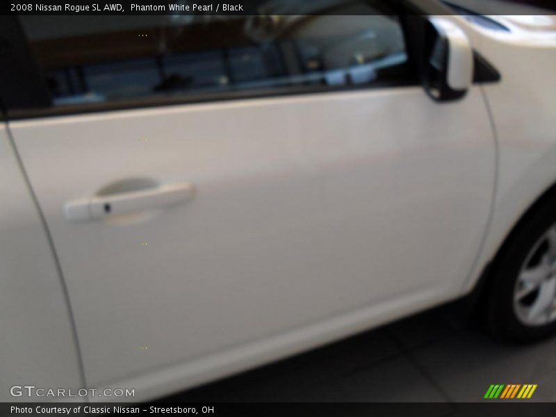 Phantom White Pearl / Black 2008 Nissan Rogue SL AWD