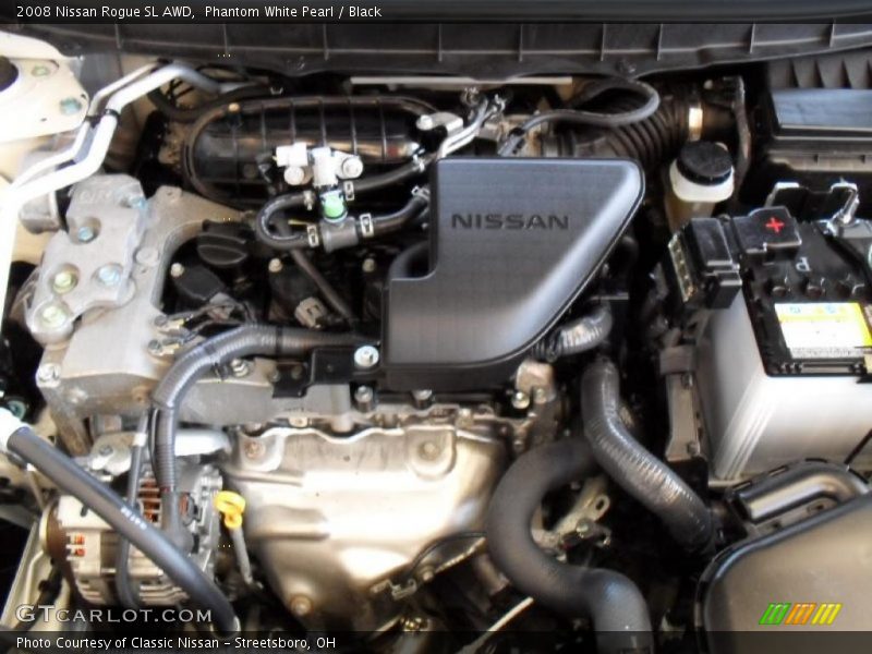 Phantom White Pearl / Black 2008 Nissan Rogue SL AWD