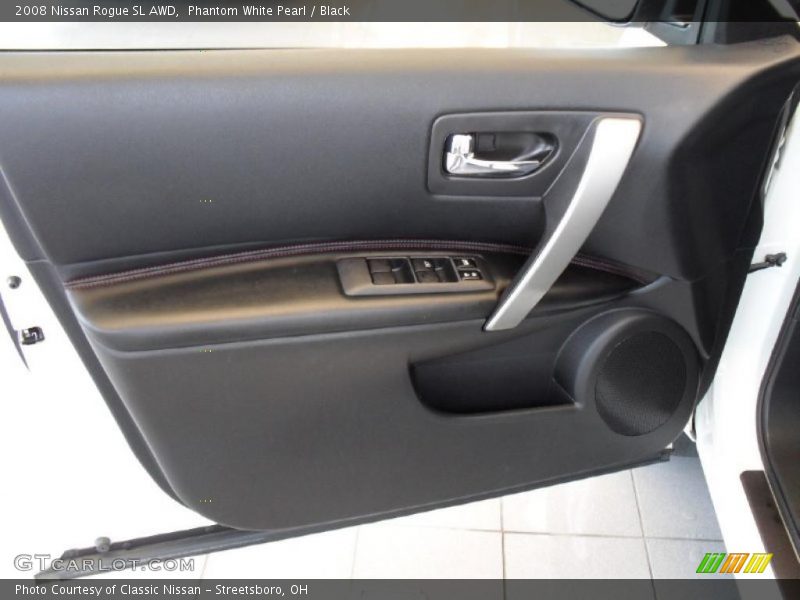 Phantom White Pearl / Black 2008 Nissan Rogue SL AWD