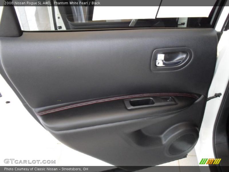 Phantom White Pearl / Black 2008 Nissan Rogue SL AWD
