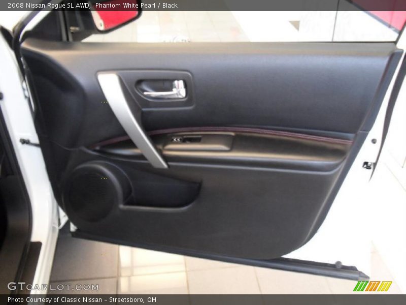 Phantom White Pearl / Black 2008 Nissan Rogue SL AWD