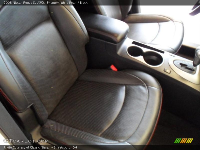 Phantom White Pearl / Black 2008 Nissan Rogue SL AWD
