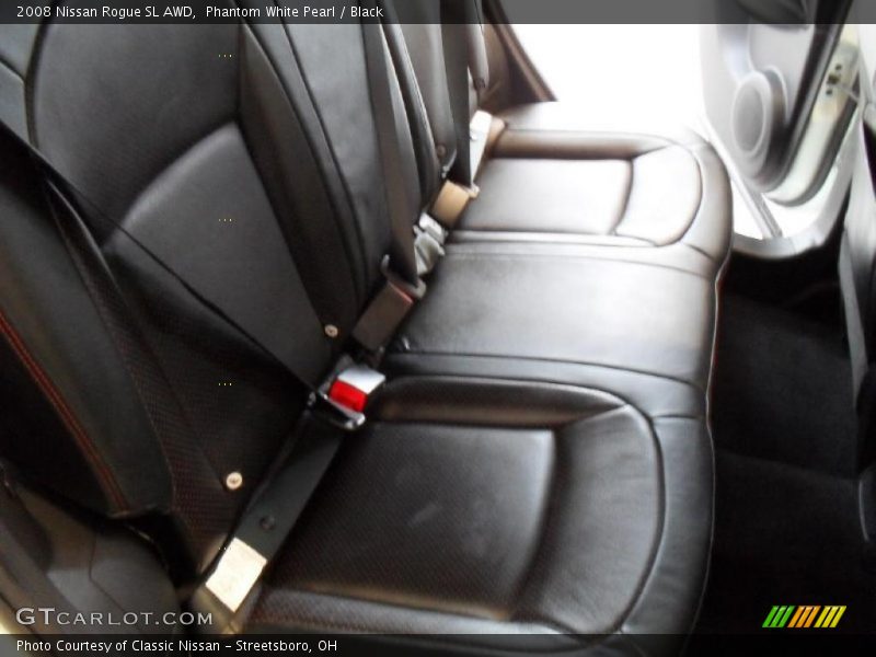 Phantom White Pearl / Black 2008 Nissan Rogue SL AWD