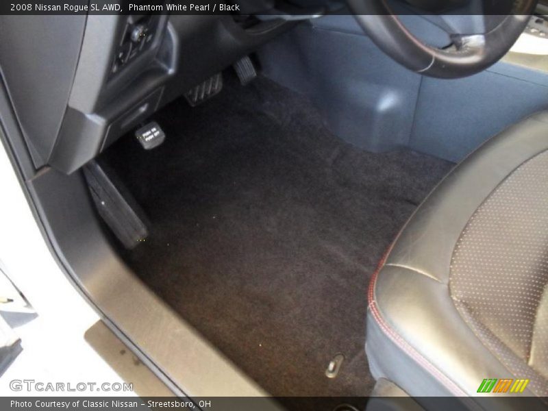 Phantom White Pearl / Black 2008 Nissan Rogue SL AWD