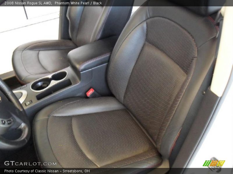 Phantom White Pearl / Black 2008 Nissan Rogue SL AWD