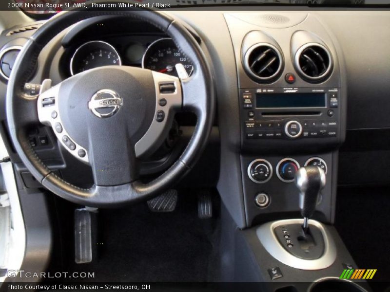 Phantom White Pearl / Black 2008 Nissan Rogue SL AWD