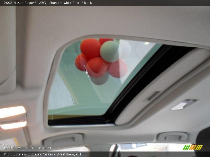 Phantom White Pearl / Black 2008 Nissan Rogue SL AWD