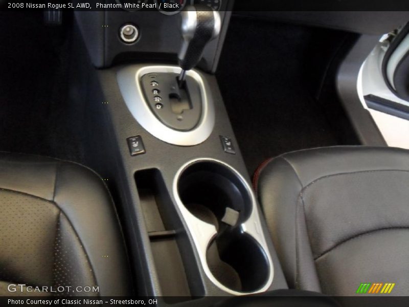 Phantom White Pearl / Black 2008 Nissan Rogue SL AWD