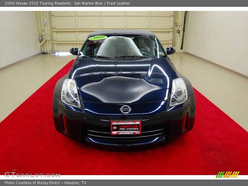 San Marino Blue / Frost Leather 2009 Nissan 350Z Touring Roadster