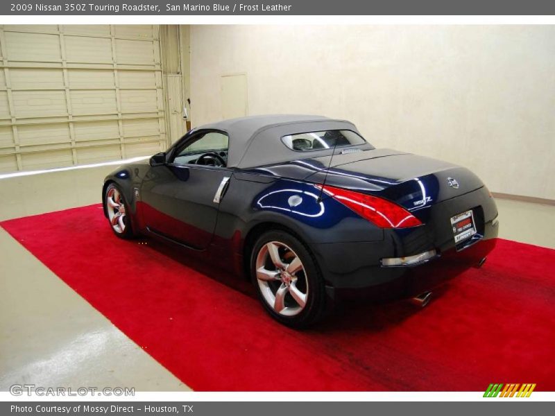 San Marino Blue / Frost Leather 2009 Nissan 350Z Touring Roadster