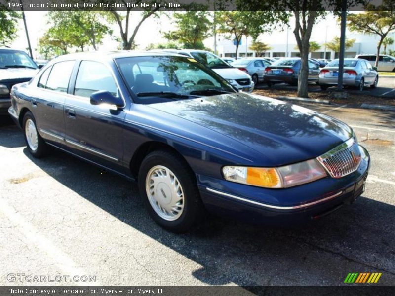 Dark Portofino Blue Metallic / Blue 1995 Lincoln Continental