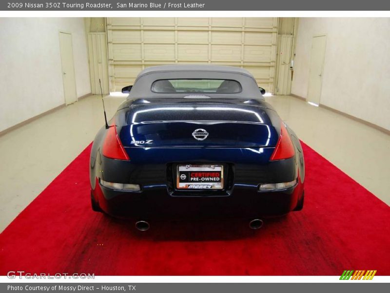 San Marino Blue / Frost Leather 2009 Nissan 350Z Touring Roadster