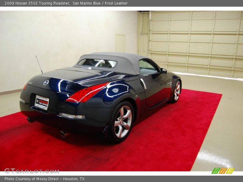 San Marino Blue / Frost Leather 2009 Nissan 350Z Touring Roadster
