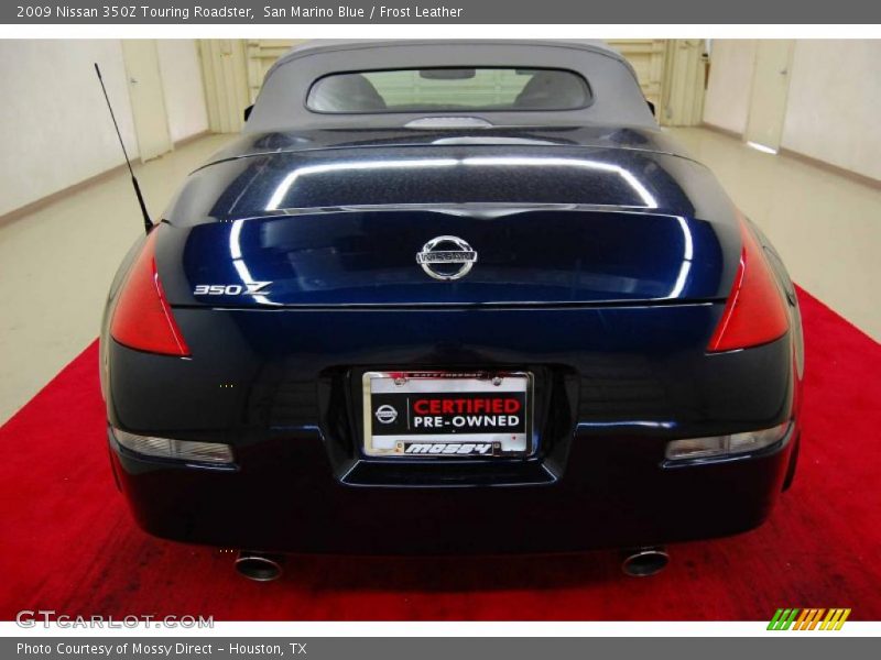 San Marino Blue / Frost Leather 2009 Nissan 350Z Touring Roadster