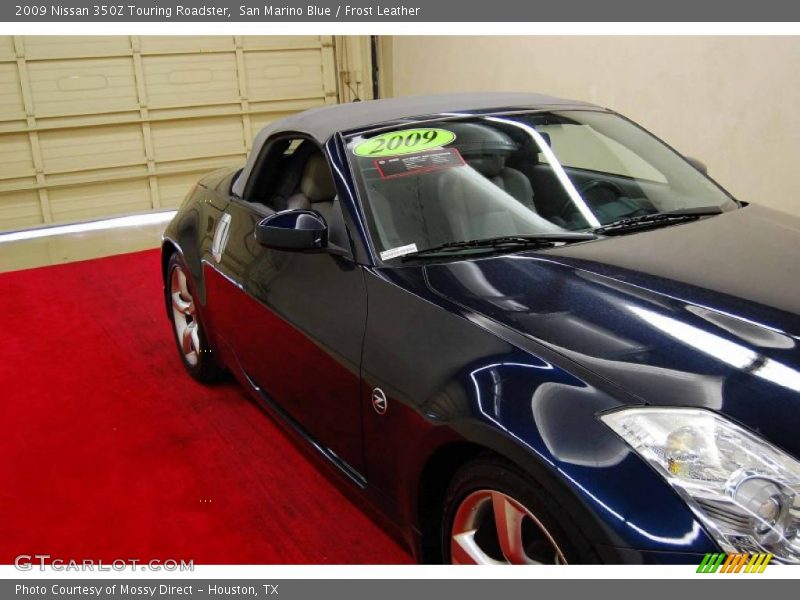 San Marino Blue / Frost Leather 2009 Nissan 350Z Touring Roadster