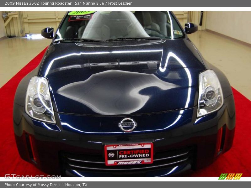San Marino Blue / Frost Leather 2009 Nissan 350Z Touring Roadster