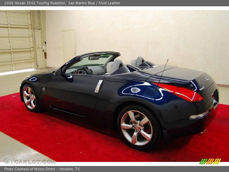 San Marino Blue / Frost Leather 2009 Nissan 350Z Touring Roadster