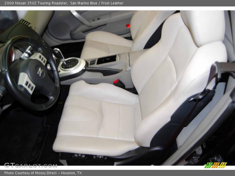 San Marino Blue / Frost Leather 2009 Nissan 350Z Touring Roadster