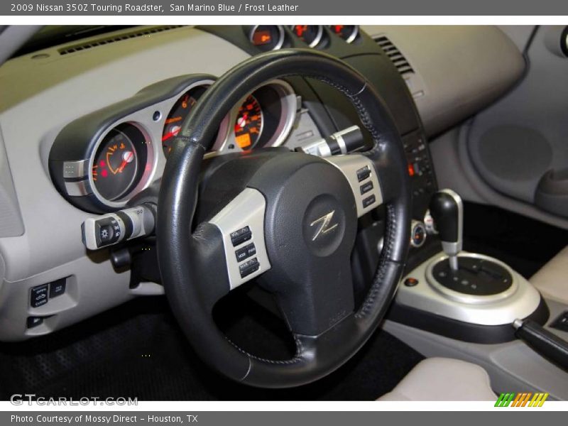 San Marino Blue / Frost Leather 2009 Nissan 350Z Touring Roadster