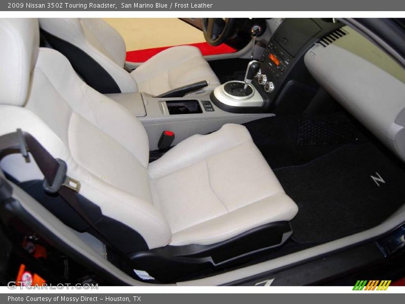 San Marino Blue / Frost Leather 2009 Nissan 350Z Touring Roadster